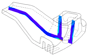 Stress on a 30 degree section of blade seat