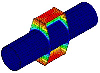 Temperature distribution and stresses in support bracket