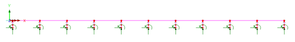 Typical 2D longitudinal simply-supported viaduct model