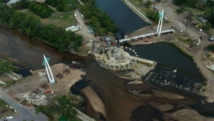 Site location at the confluence of the Arkansas and Little Arknasas rivers