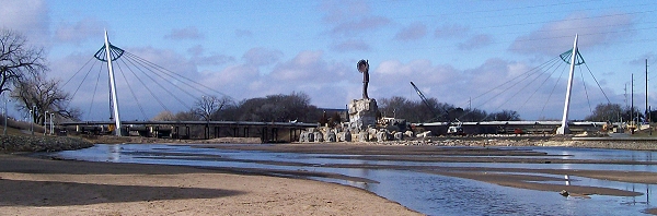 Wichita's Arkansas River (left) and Little Arkansas River (right) Footbridges