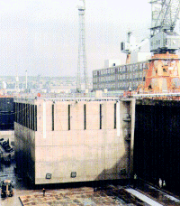 Number 10 Dock caisson completed