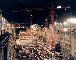 Number 10 Dock caisson under construction