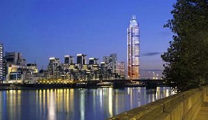 Proposed tower at the St George Wharf development