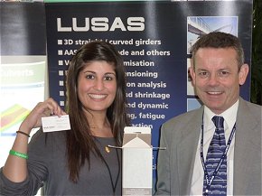 Nasrin Vafa pulled-out the winning business card on behalf of Terry Cakebread of LUSAS