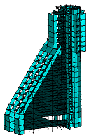 Beam and shell model (7000 d.o.f.) solved 4x times faster