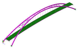 Typical pedestrian bridge model