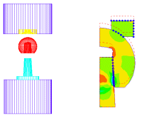 Stresses induced in force-fitting ceramic head onto shaft