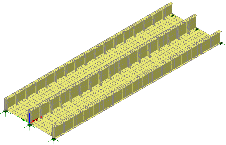LUSAS modelling of steel through girder span