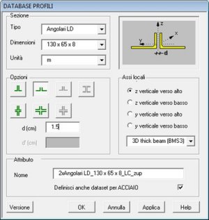 Italian section library dialog