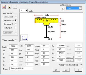 Composite section property calculation