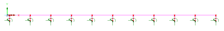 Typical 2D longitudinal simply-supported viaduct model