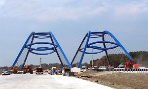 Gateway Arch Bridges under construction