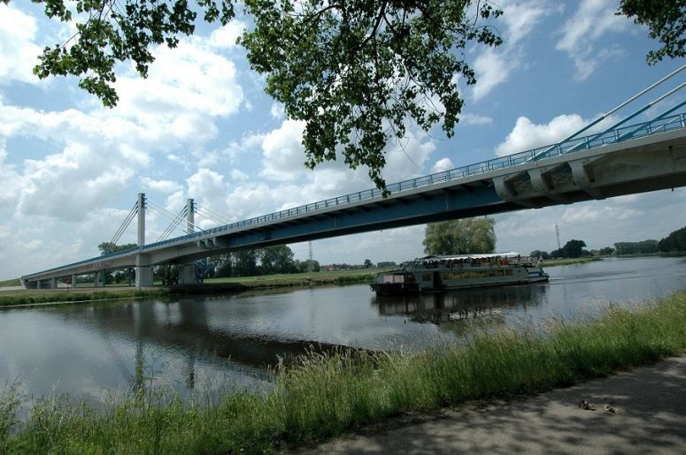 Cable stayed bridge over the River Labe at Nymburk