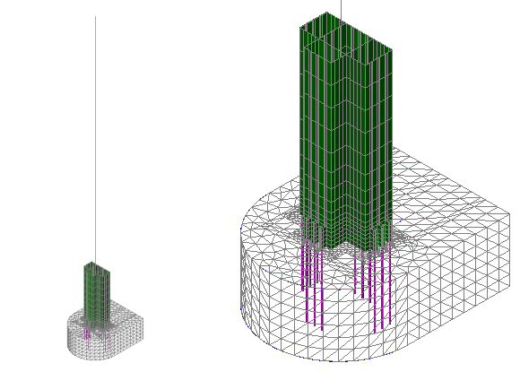 Paseo Bridge: Tower base modelling