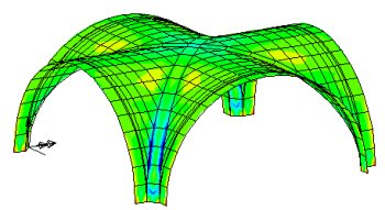 Typical stress contour results