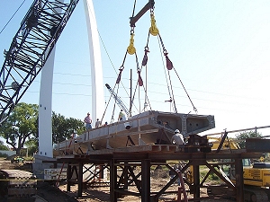 Assembling pre-cast concrete deck segments