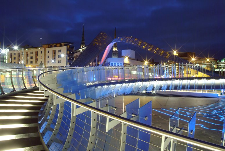 Whittle Arch and Glass Bridge, Coventry. Image: CVOne Ltd.