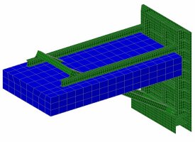 LUSAS model of barge gate abutment 