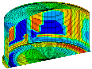 Absolute stresses in top surfaces from seismic loading envelope