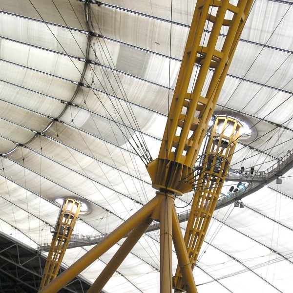 Millennium Dome mast base and support pyramid