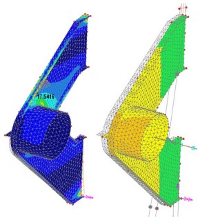 Stress and temperature loading effects on steel support for mobius pipe