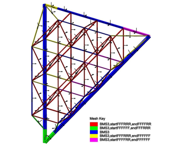 Lighting tower steelwork.