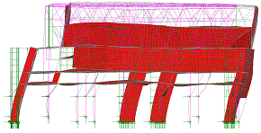 Mode 63 - Horizontal in the model X direction (2.16Hz)