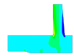 Vertical stress in bottom corner from internal pressure loading