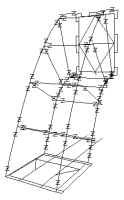 Positions of joint elements representing coffin latches
