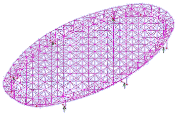 Gwangmyeong velodrome : Lifting model for the central compression section of roof