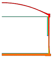 Leakage modelling (showing insulation missing at level of LNG)
